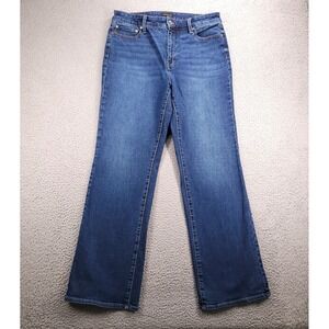 TALBOTS Jeans Size 12 Barely Boot High Rise Brea Wash Stretch Denim 34x30